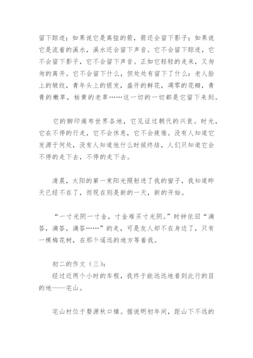 关于初二的作文800字(精选33篇).docx