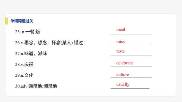 【学霸提优】Unit 4 Time to celebrate  单元复习课件  外研版（2024）英
