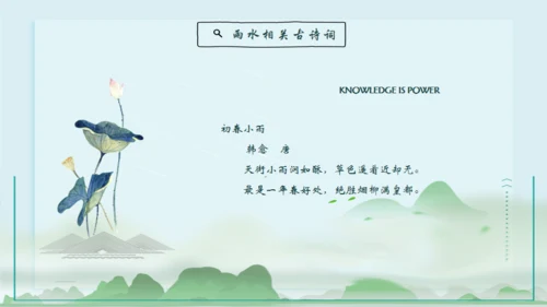 雨水的由来通用PPT模板