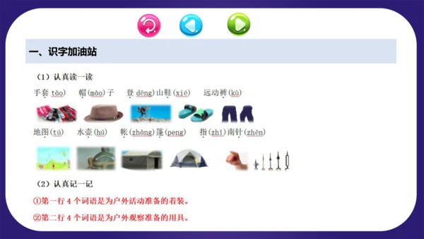 统编版2023-2024学年二年级语文上册单元复习第一单元（复习课件）