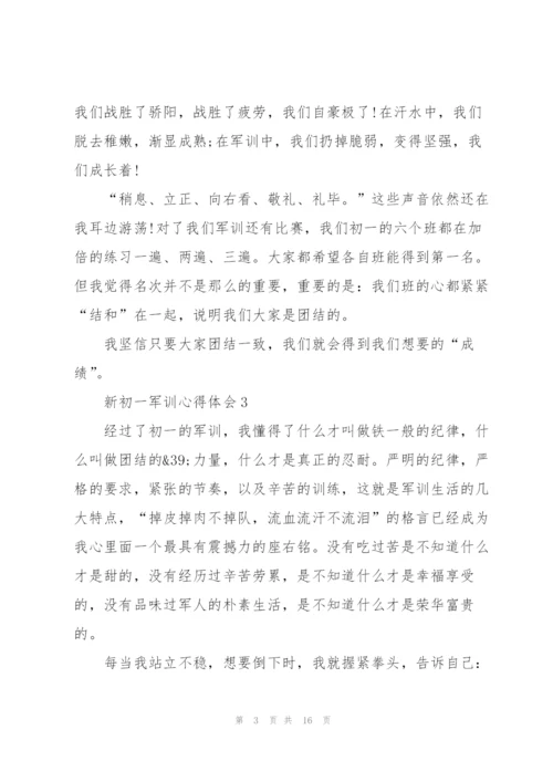 新初一军训心得体会范本十篇.docx