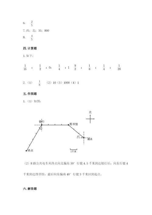 人教版六年级上册数学期中测试卷附答案（精练）.docx