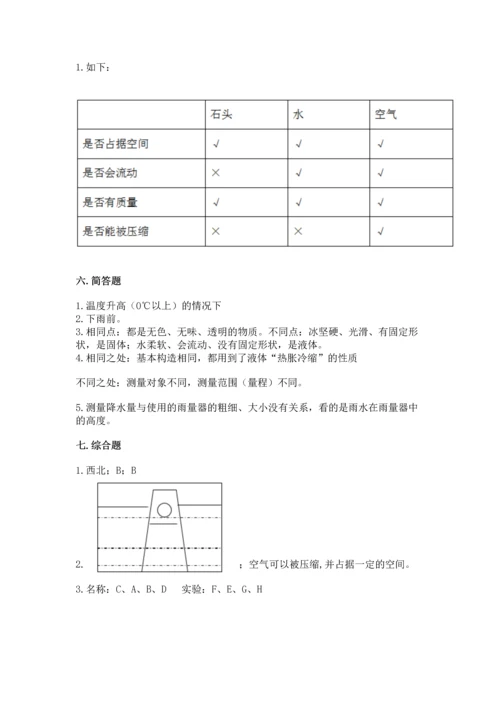 教科版三年级上册科学《期末测试卷》精品（模拟题）.docx
