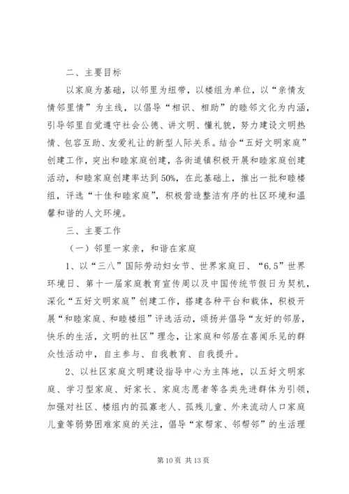 八一社区邻里互助活动方案、总结1[样例5].docx