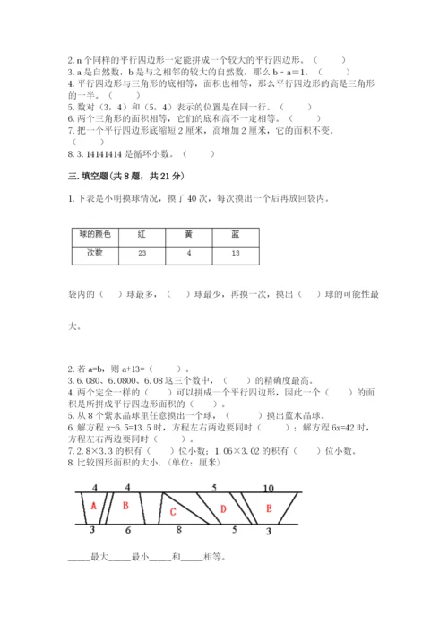 人教版五年级上册数学期末测试卷（能力提升）word版.docx