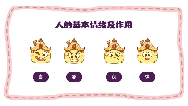 红色简约卡通做孩子情绪的引路人家长会PPT模板情绪管理