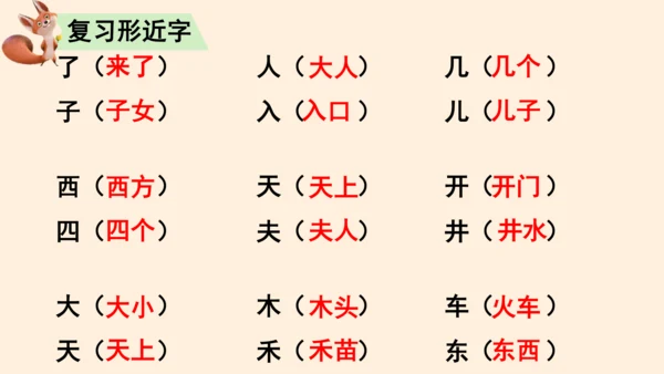 统编版语文一上第四单元复习课件