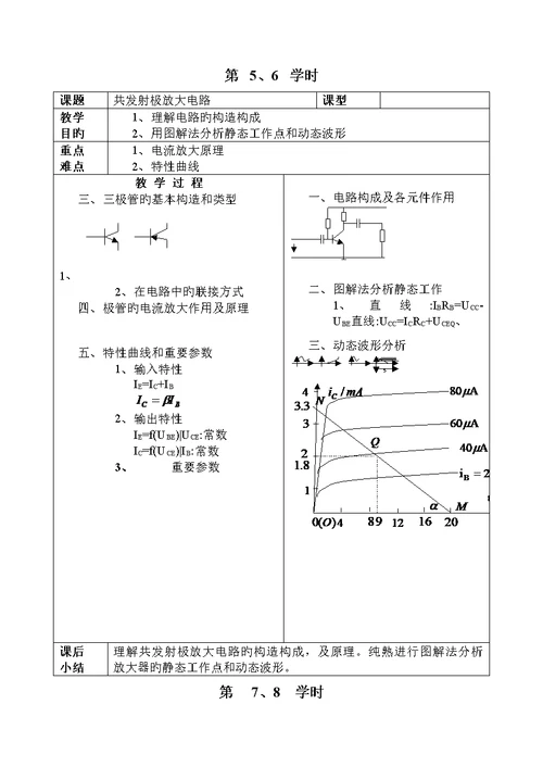 中等职业学校电子重点技术基础教案