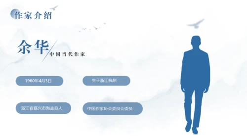 当代文学作家《余华》通用PPT模板