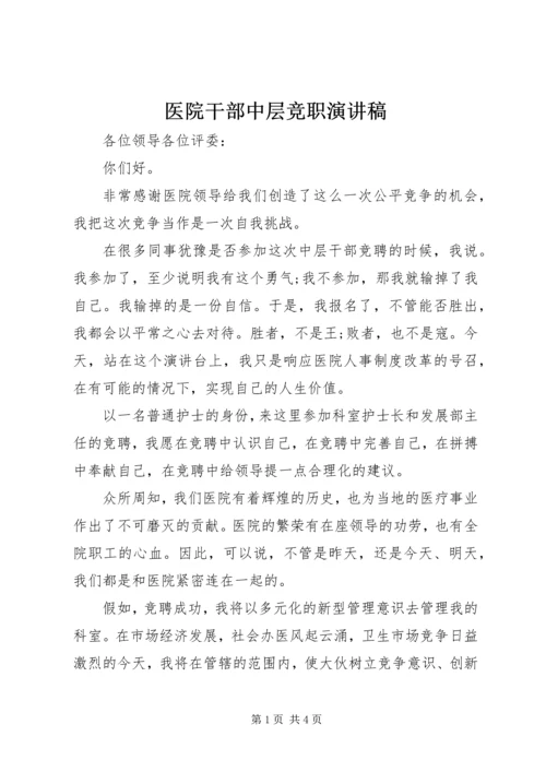 医院干部中层竞职演讲稿.docx