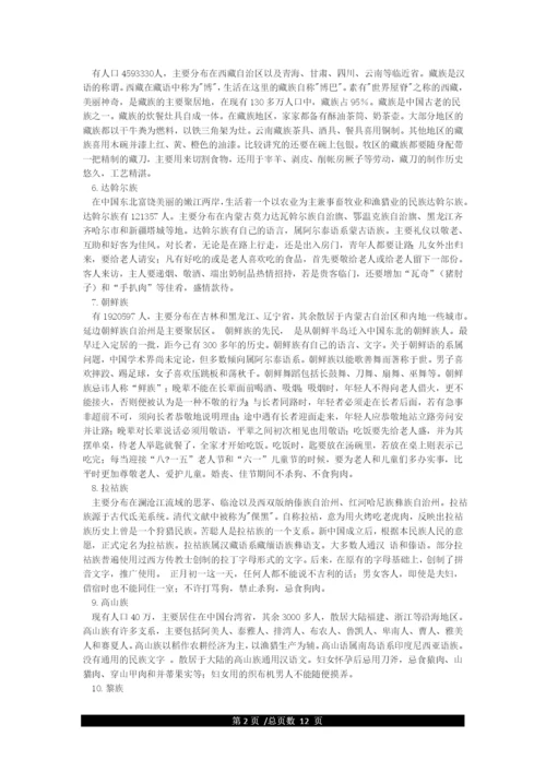 中国56个民族风俗习惯大全.docx