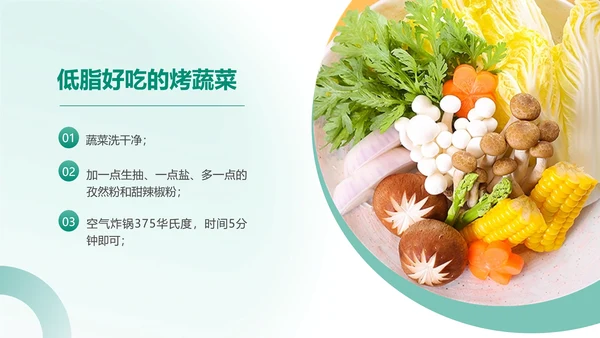 简约绿色医疗保健健康饮食知识科普PPT