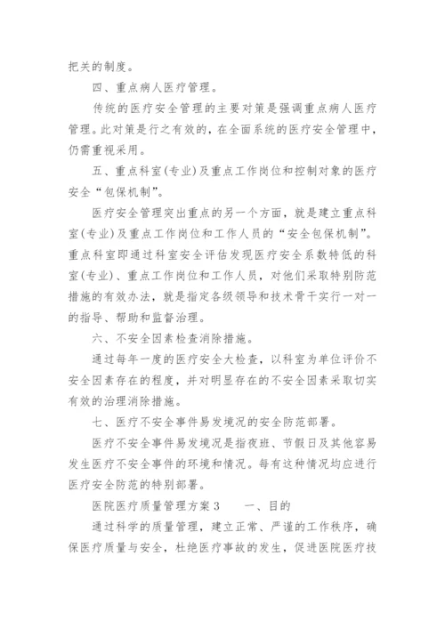 医院医疗质量管理方案.docx