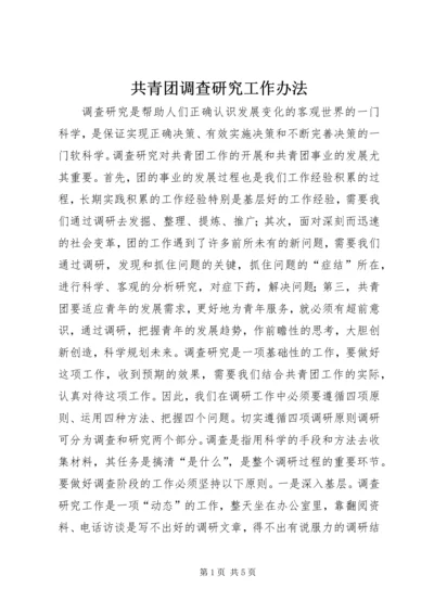 共青团调查研究工作办法 (2).docx