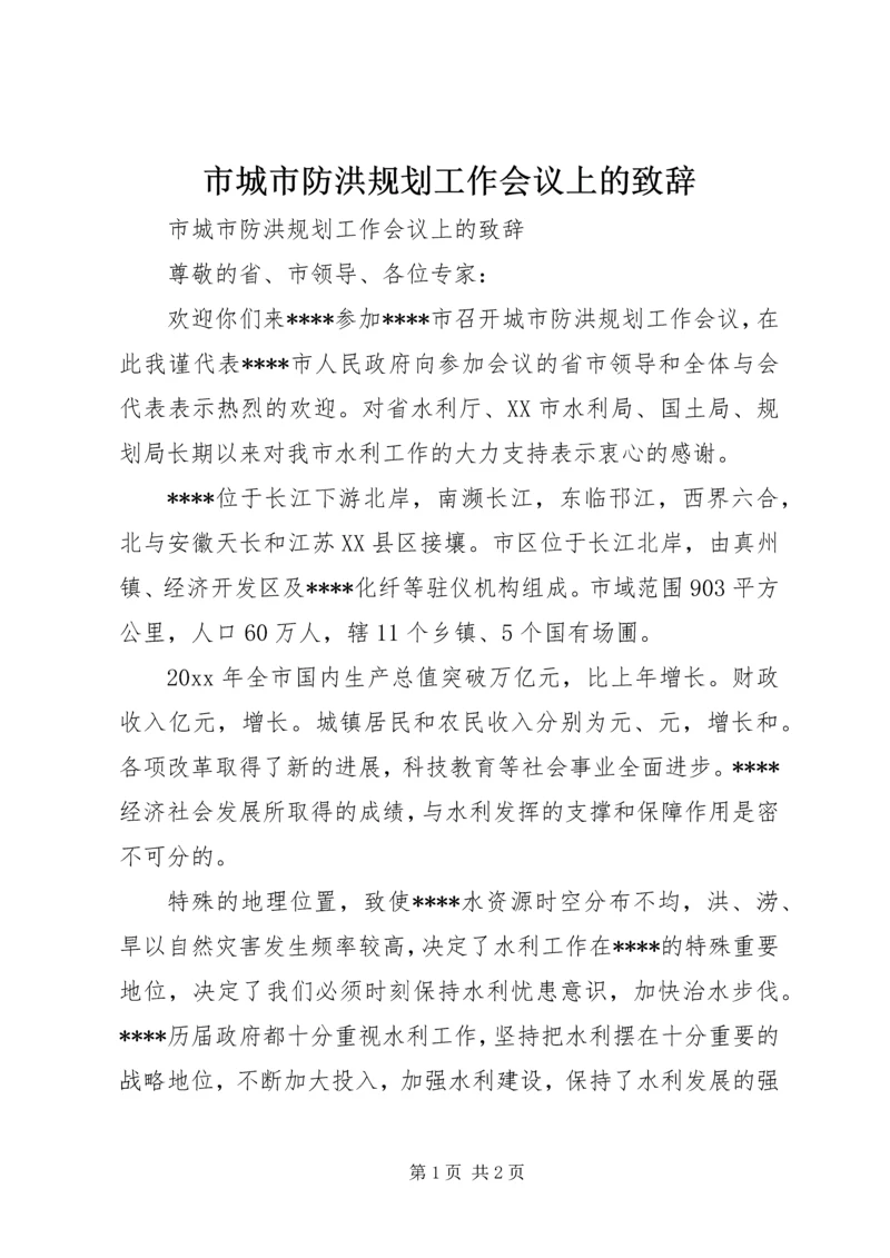 市城市防洪规划工作会议上的致辞 (3).docx