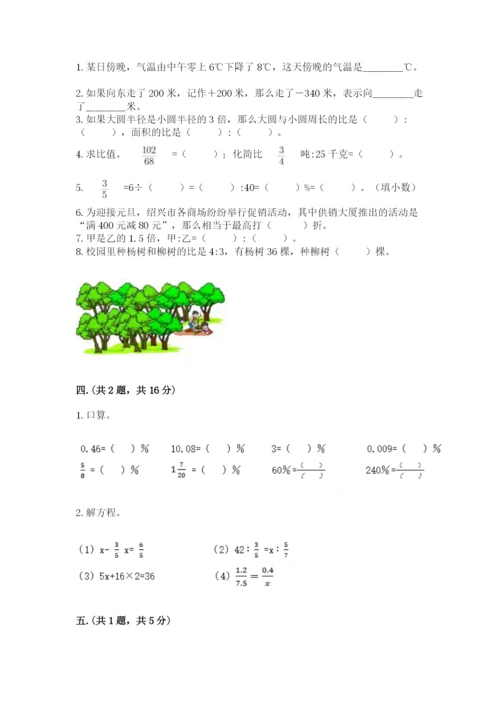 人教版数学六年级下册试题期末模拟检测卷【考试直接用】.docx