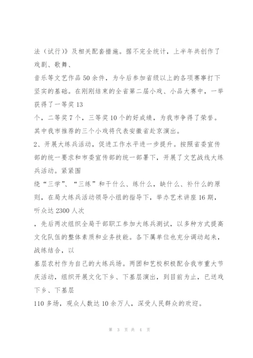 文化局2005年度上半年工作总结.docx