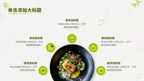 绿色商务风餐饮项目营销策划通用PPT模板