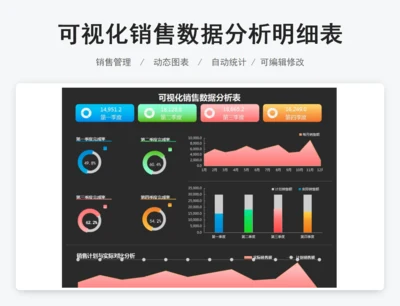 可视化销售数据分析明细表