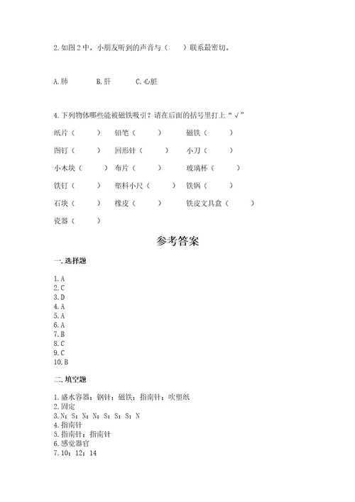 教科版二年级下册科学知识点期末测试卷必刷