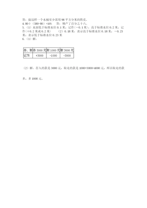 北师大版小学数学六年级下册期末检测试题（考试直接用）.docx