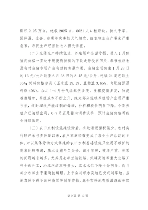 市上半年农业经济运行形势分析.docx