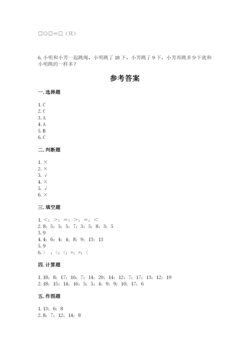 苏教版一年级下册数学第一单元-20以内的退位减法-测试卷精品及答案.docx