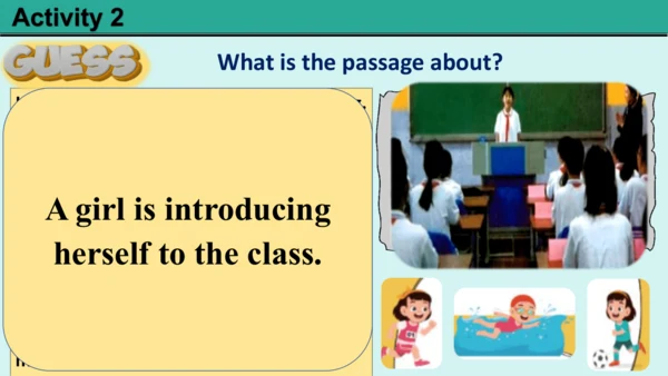 Starter Welcome to junior high!-Introduce yourself