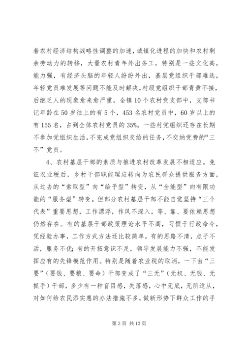 对于农村党建工作的探索与思考.docx