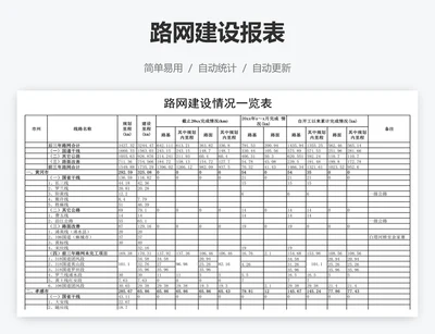 路网建设报表