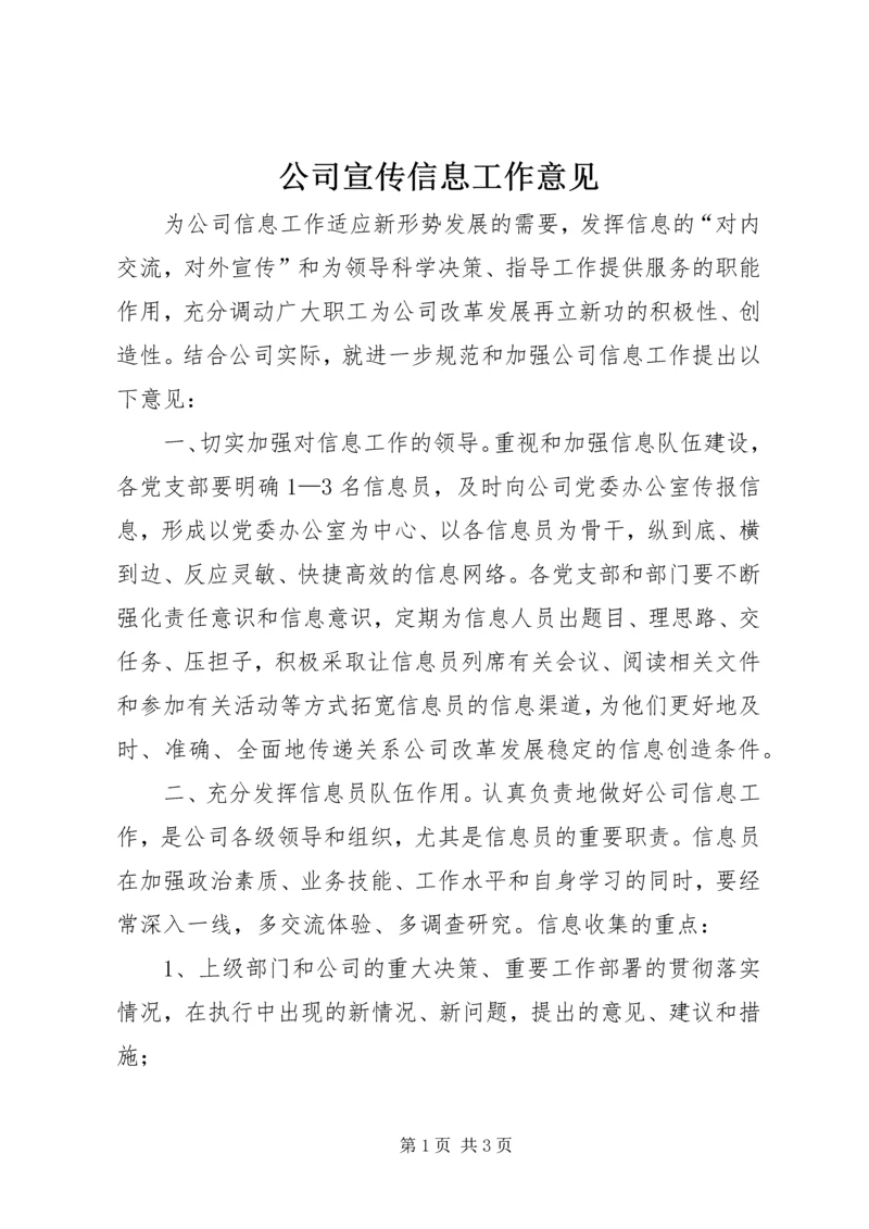 公司宣传信息工作意见 (2).docx