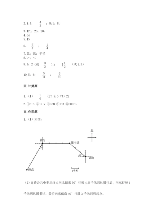 2022六年级上册数学期末测试卷含答案【a卷】.docx