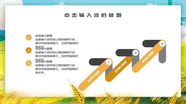 麦田粮食丰收芒种节气通用PPT模板