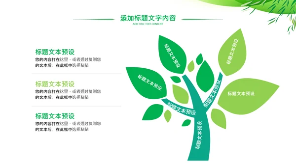 绿色低碳简约生态环保主题演讲汇报ppt模板