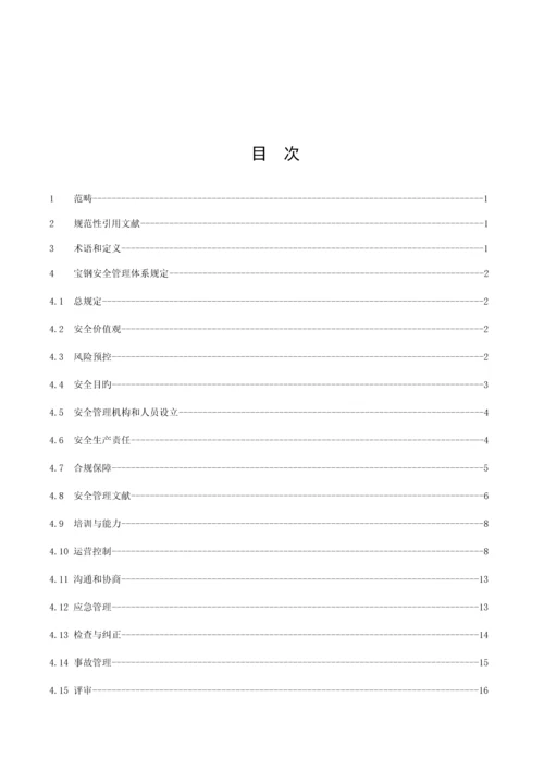 宝钢安全管理全新体系基础规范.docx