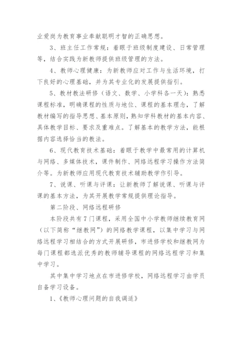 新教师的岗前培训方案.docx