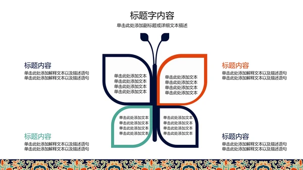 复古图案民族风格ppt动态模板