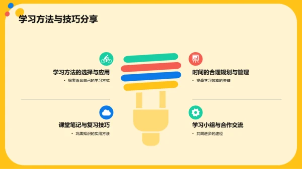 黄色卡通开学动员班会PPT模板