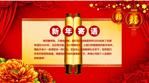 兔年大吉企业年会颁奖典礼新春联欢会通用PPT模板