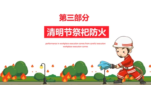 平安清明森林防火知识班会通用PPT模板