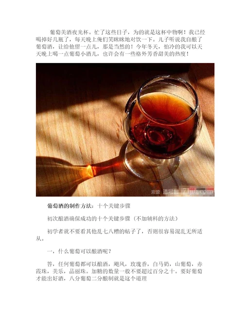 葡萄酒的制作方法图文教程适合家庭自制葡萄酒