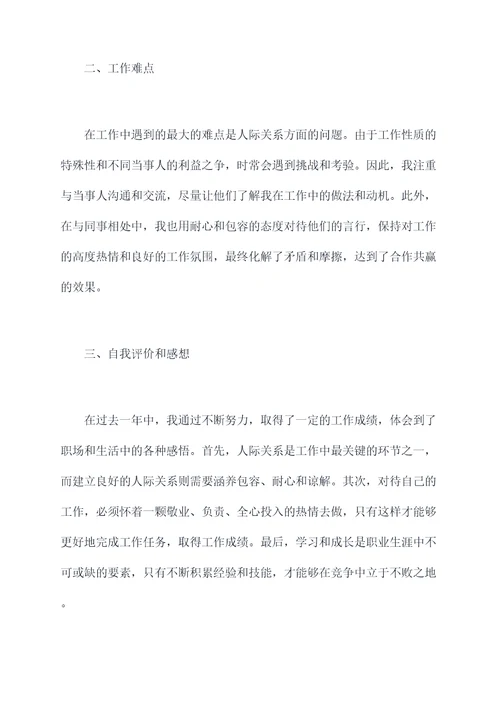 法院立案窗口年终个人总结