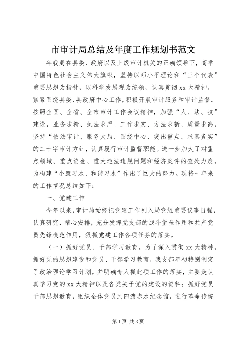 市审计局总结及年度工作规划书范文.docx