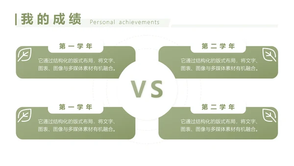 绿色小清新学生会竞选部长PPT模板