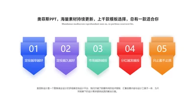 简约风列表5项PPT内容页