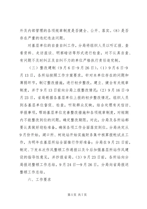 交通稽征分局基层所站作风整顿实施方案.docx