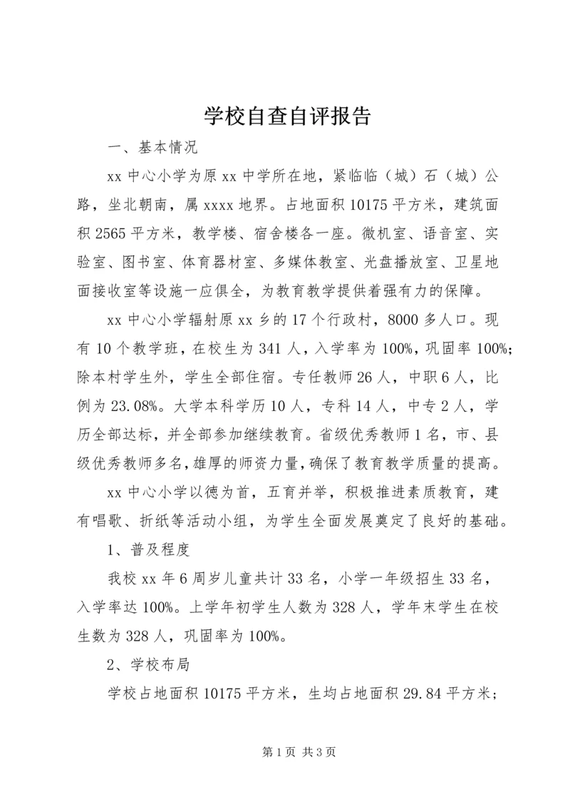 学校自查自评报告 (11).docx