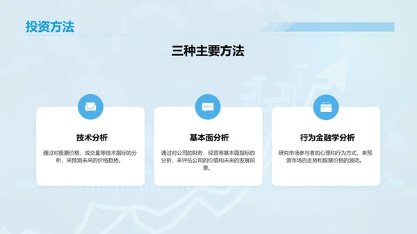 蓝色渐变商务股票投资金融专业毕业答辩PPT模板