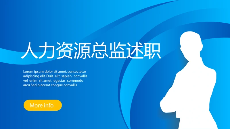 人力资源总监述职工作总结商务通用PPT动态模板
