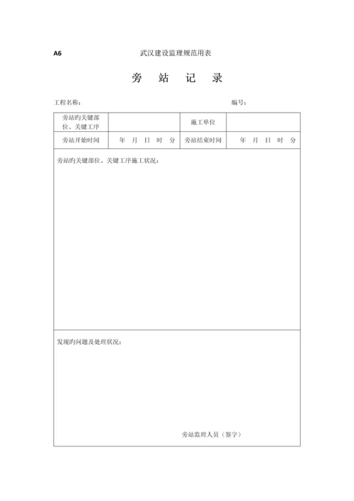 武汉建设监理规范用表最新表格.docx